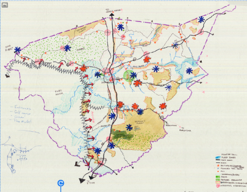 Figure 9. Bullitt County Analysis Map, detail. Source: UKLA Student Work